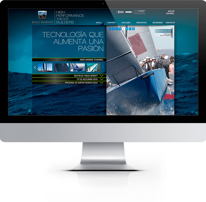 Maquetación Web Mockup - King Marine