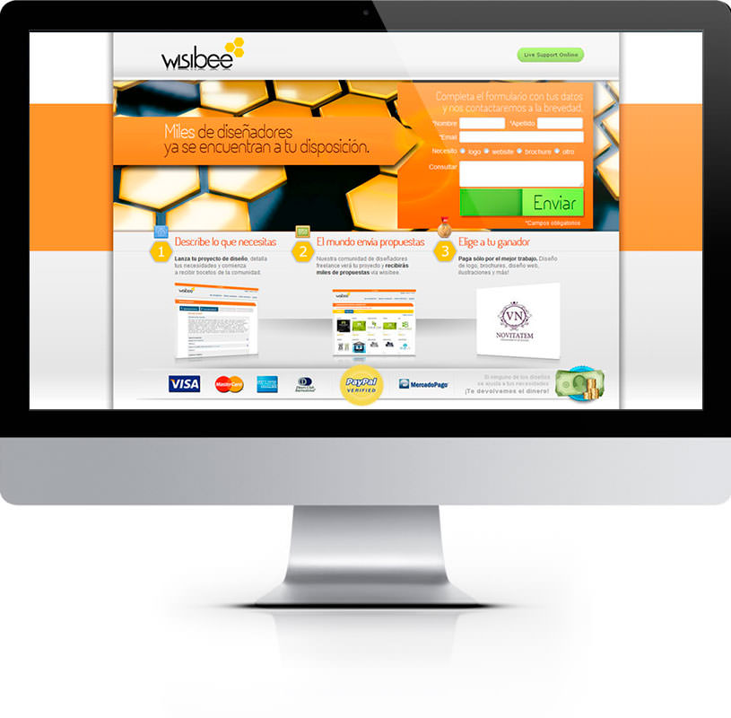 Maquetación de Landing Pages Wisibi