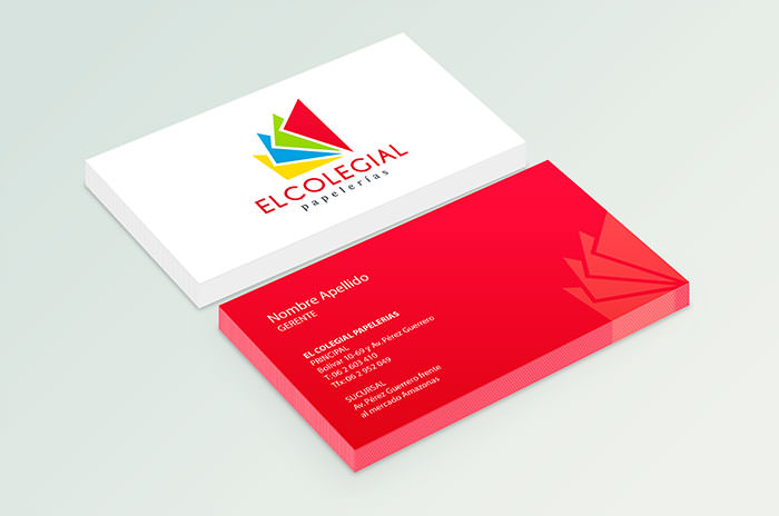 Tarjetas de presentación - Papelerías El Colegial