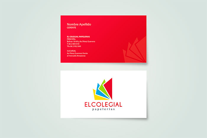 Tarjetas de presentación - Papelerías El Colegial
